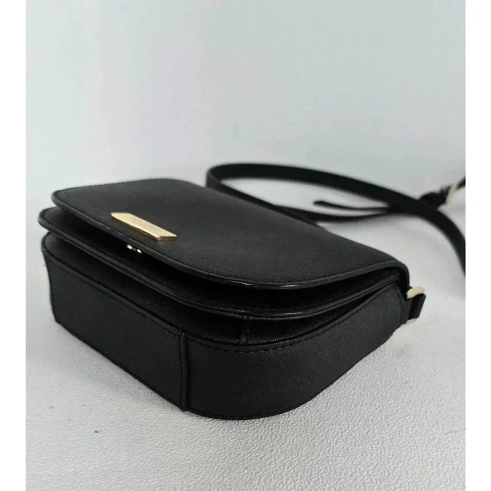 KATE SPADE NEW YORK CROSSBODY PURSE BLACK SAFFIANO LEATHER SMALL